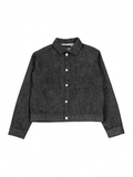 RAW DENIM JACKET - Black