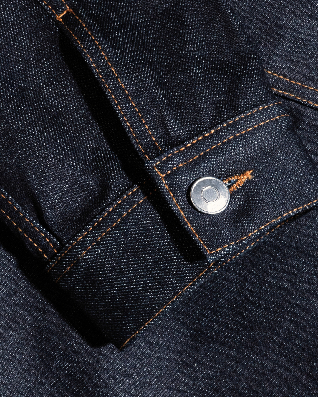 RAW DENIM JACKET - Marine