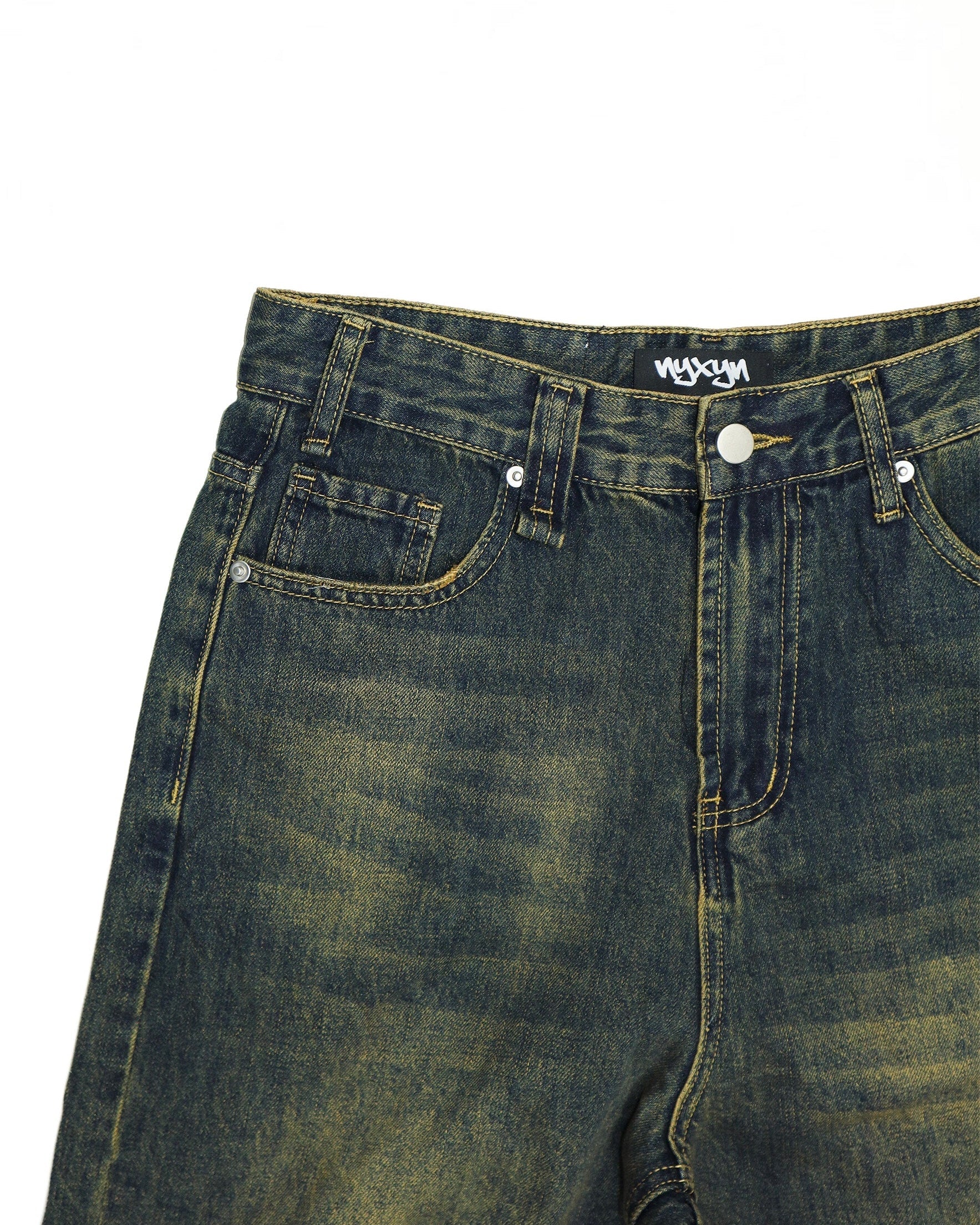 BAGGY WASHED JEANS - Acid blue