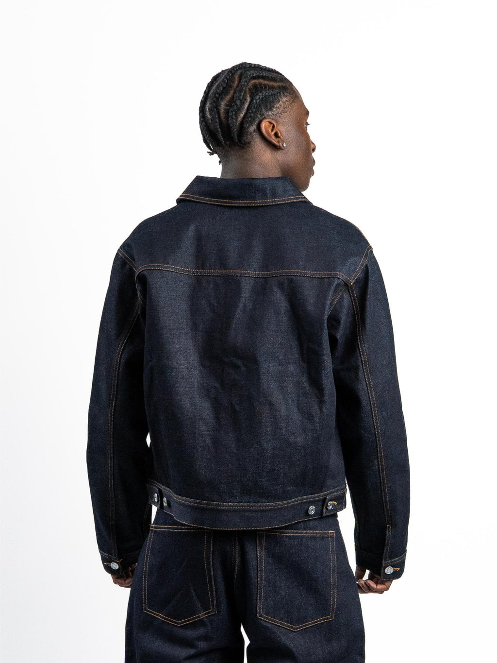 RAW DENIM JACKET - Marine