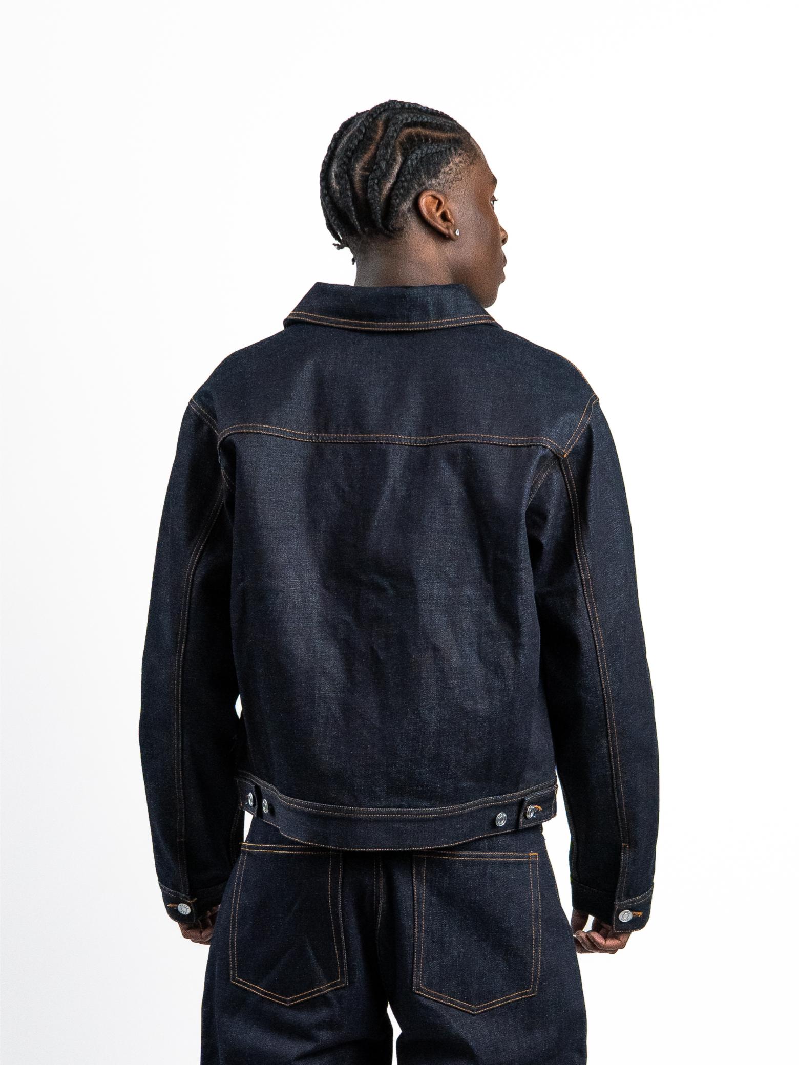 RAW DENIM JACKET - Marine