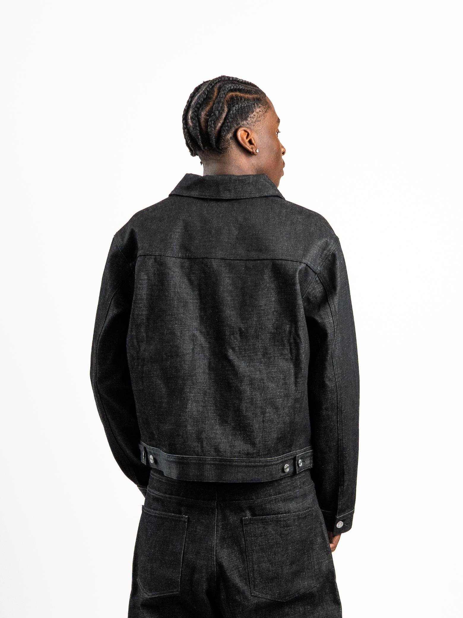 RAW DENIM JACKET - Black