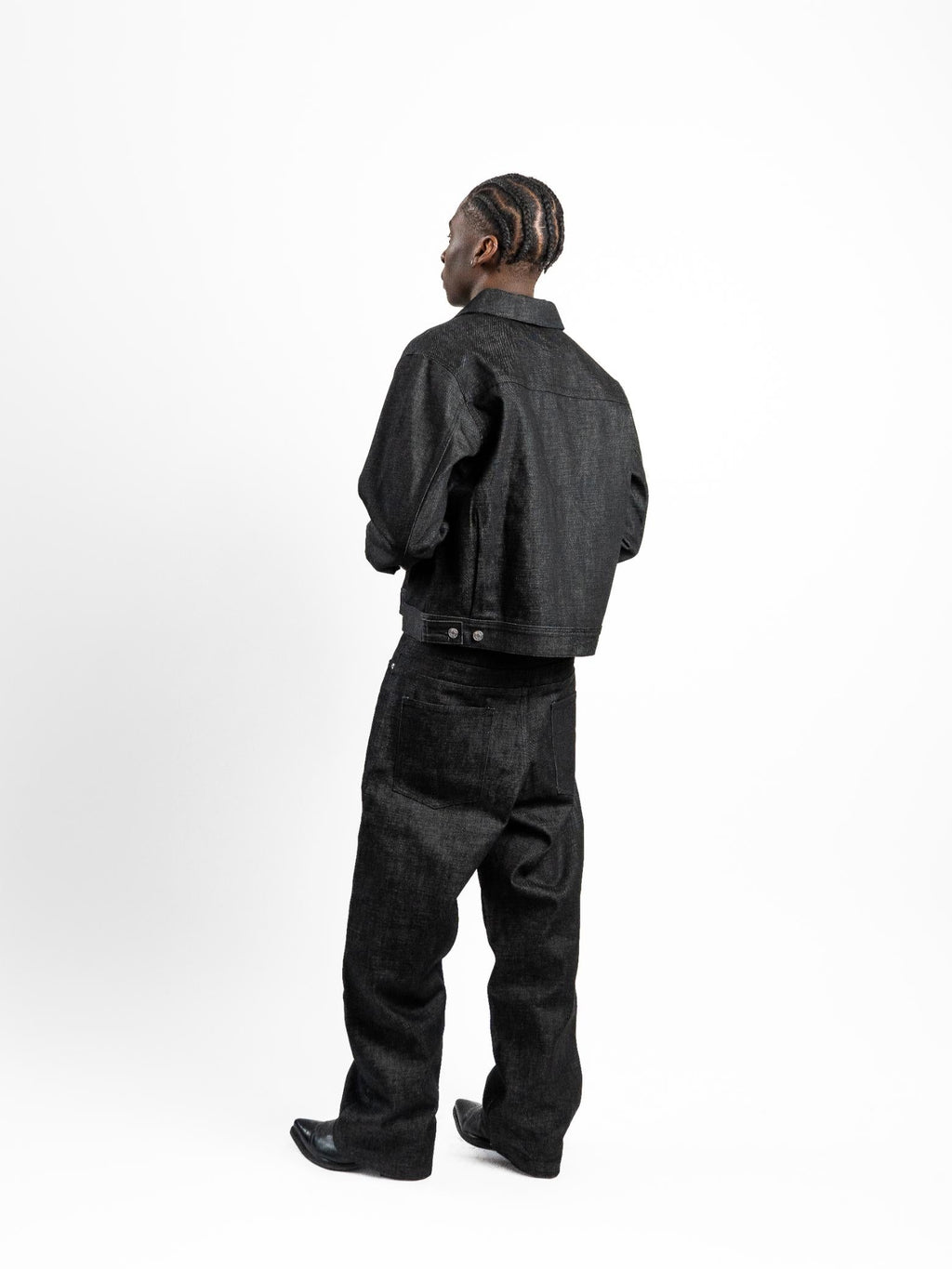 RAW DENIM JACKET - Black