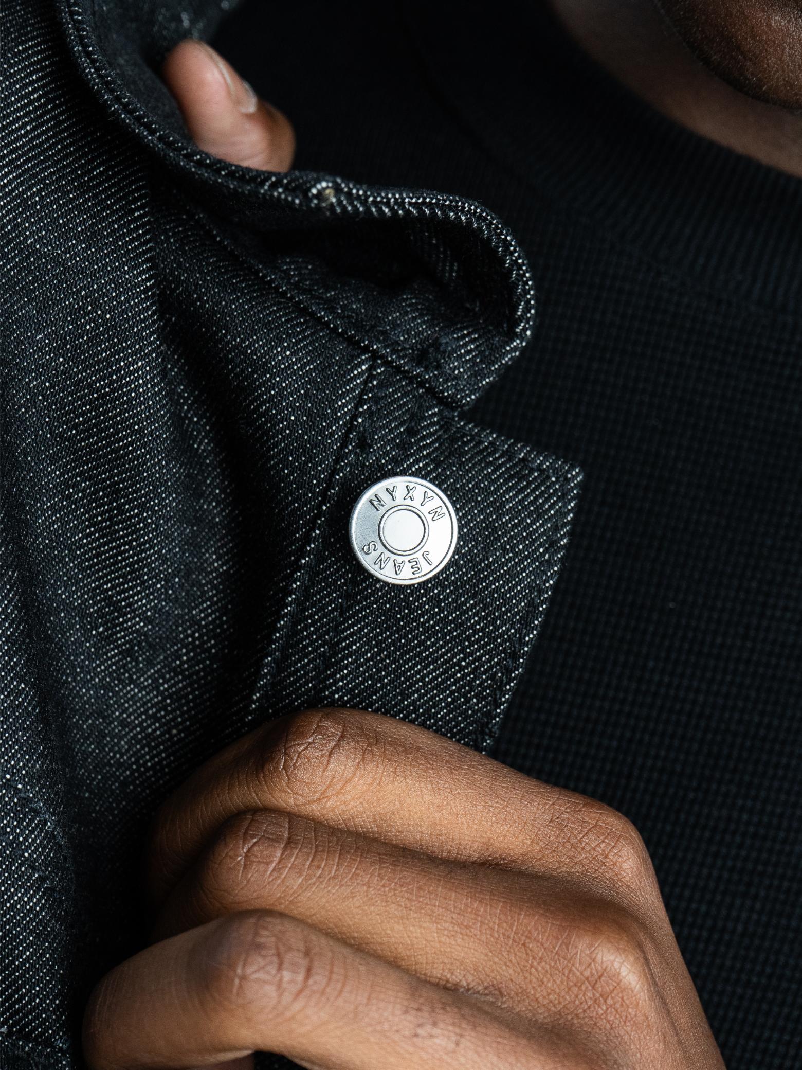 RAW DENIM JACKET - Black