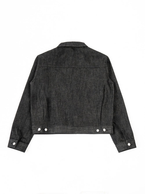 RAW DENIM JACKET - Black