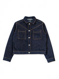 RAW DENIM JACKET - Marine