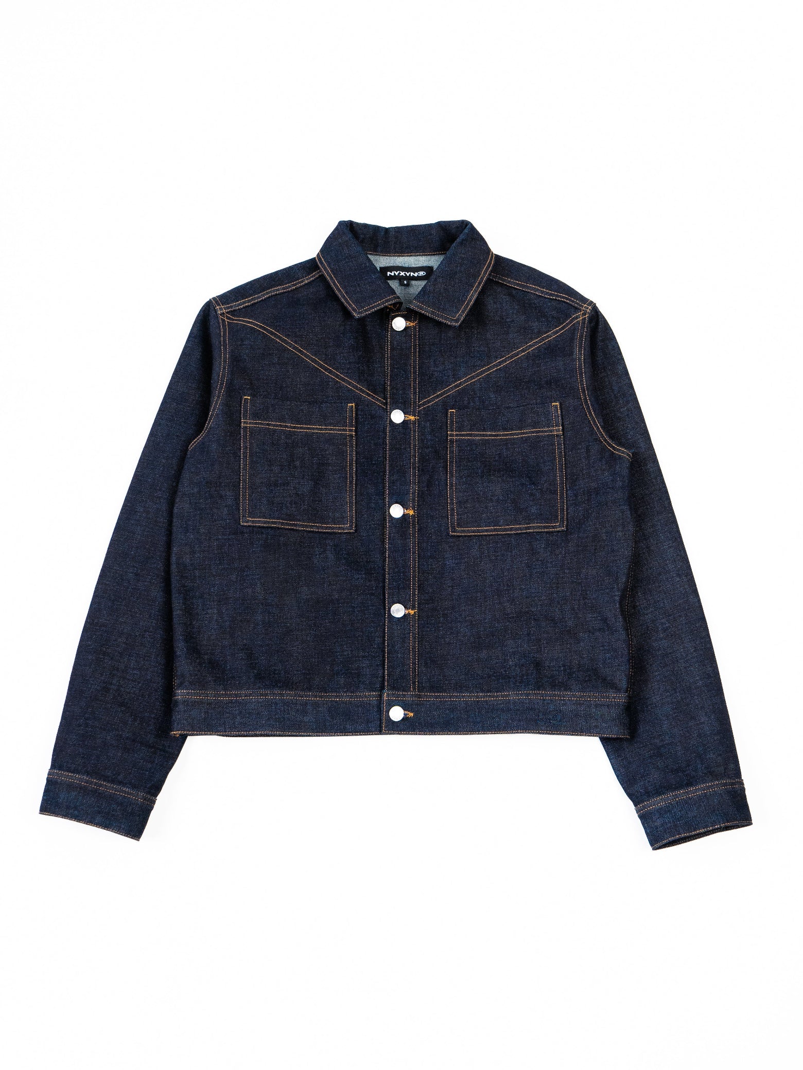 RAW DENIM JACKET - Marine