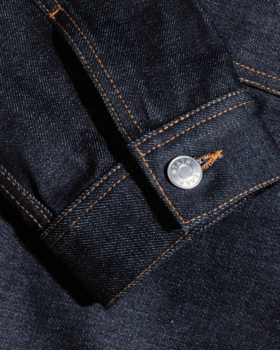 RAW DENIM JACKET - Marine