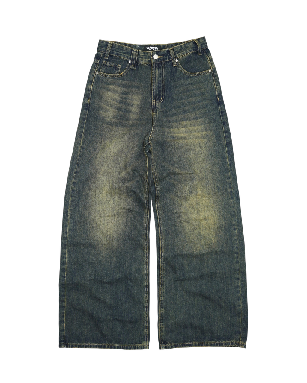 BAGGY WASHED JEANS - Acid blue